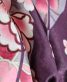 卒業式袴レンタルNo.728[レトロモダン]紫×グレー矢絣・ピンク花々